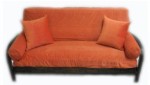 Posh Burnt Ochre Microfiber Futon Cover