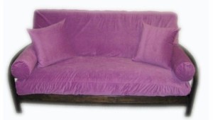 Posh Purple Pansy Microfiber Futon Cover