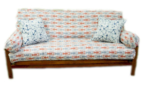 Crustacean Blue Futon Cover