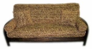 Wild Zebra Bronze Futon Cover